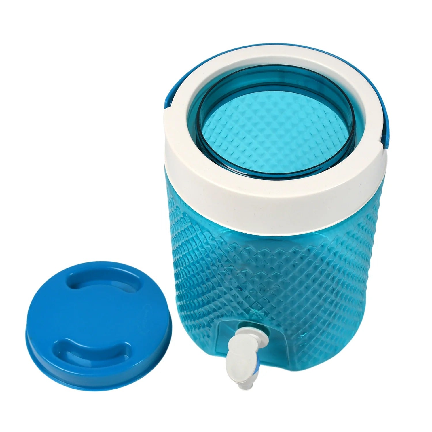 5348 DIAMOND CUT DESIGN PLASTIC WATER JUG TO CARRYING WATER AND OTHER BEVERAGES WATER COOLER / CAMPER / WATER JUG 6 LTR JUG ( MOQ :- 14 PC ) DeoDap 5348 DIAMOND CUT DESIGN PLASTIC WATER JUG TO CARRYING WATER AND OTHER BEVERAGES WATER COOLER / CAMPER / WATER JUG 6 LTR JUG ( MOQ :- 14 PC ) DeoDap